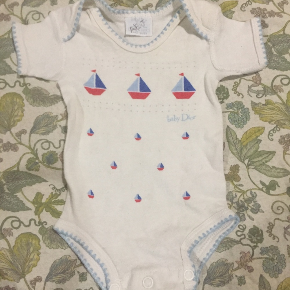 Adorable Baby Dior Sailboat Onesie Designer Baby